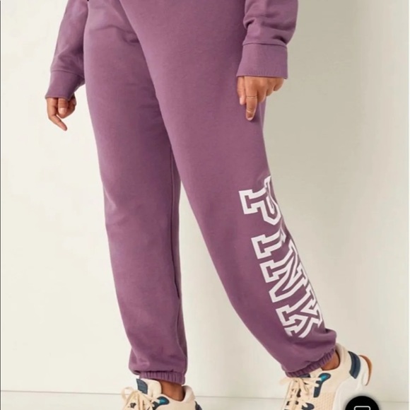 Vs pink classic pant full zip hoodie campus long sleeve tee mauve ice foil - Picture 10 of 15